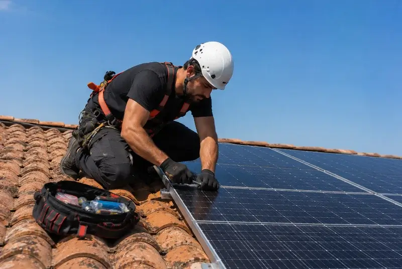 Maintenance et monitoring de panneaux solaires à la Caillère-Saint-Hilaire