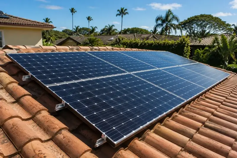 Installation de panneaux solaires à la Caillère-Saint-Hilaire